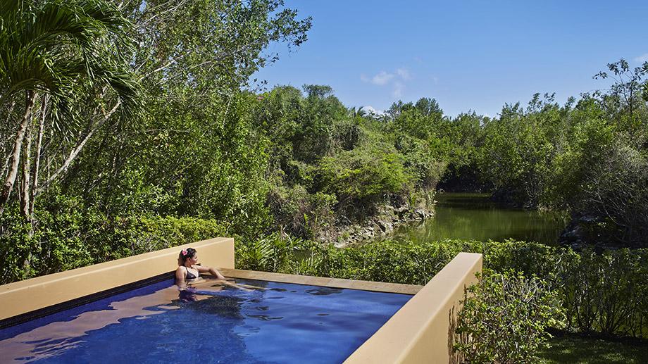 Banyan Tree Mexico Mayakoba Accommodation - Serenity Pool Villa Girl In Pool