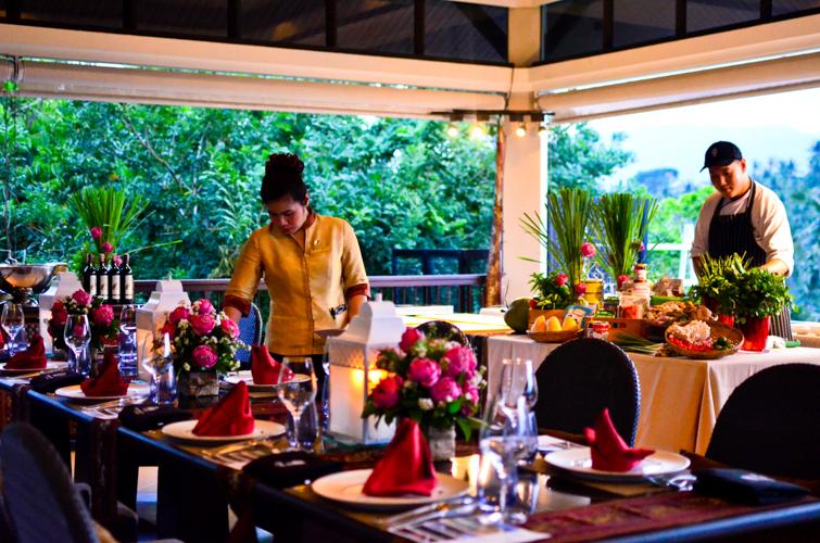 Banyan Tree Thailand Samui Gallery - Preparing Dining Table