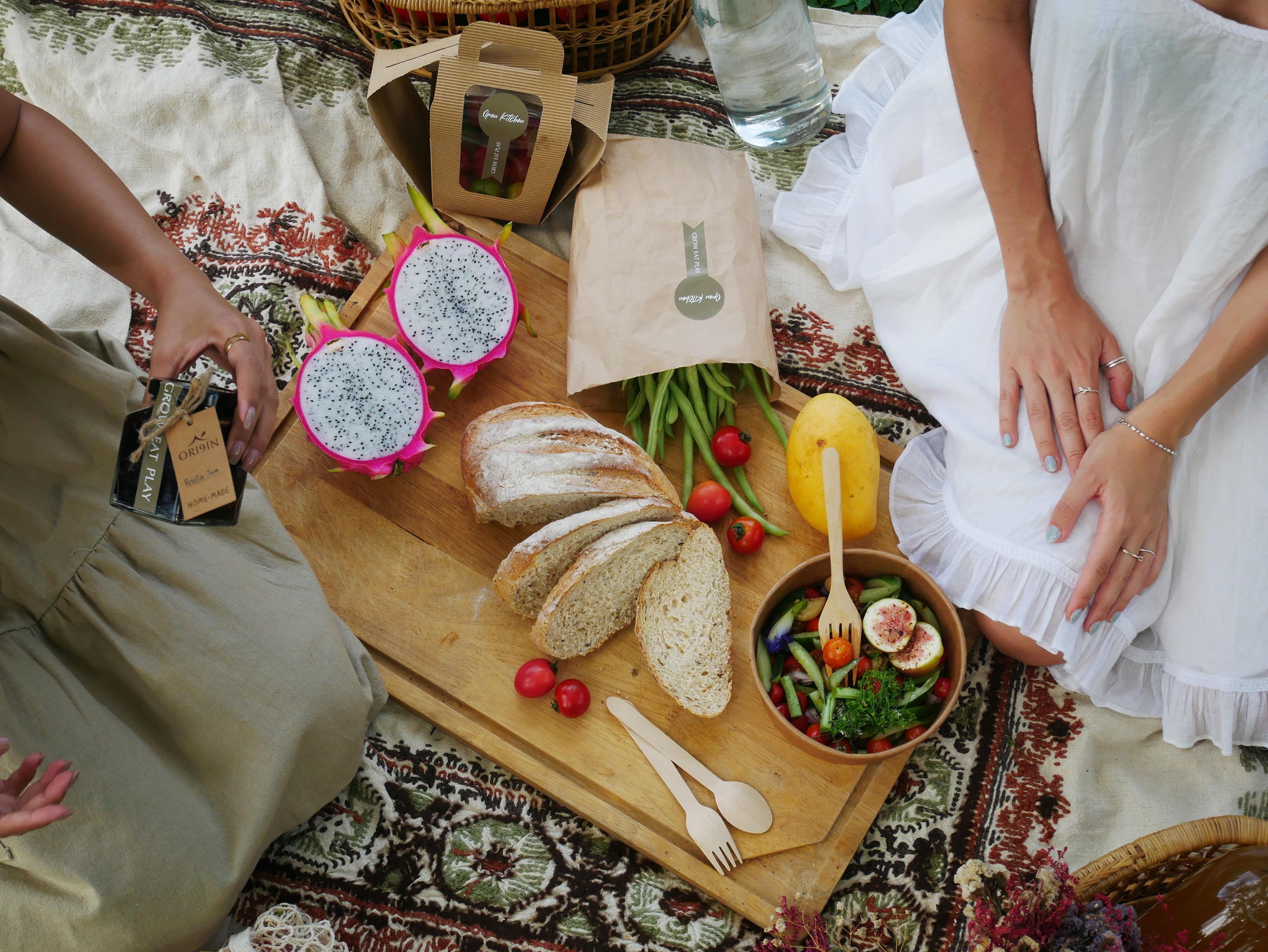 picnic of fresh produce at ORI9IN Phuket