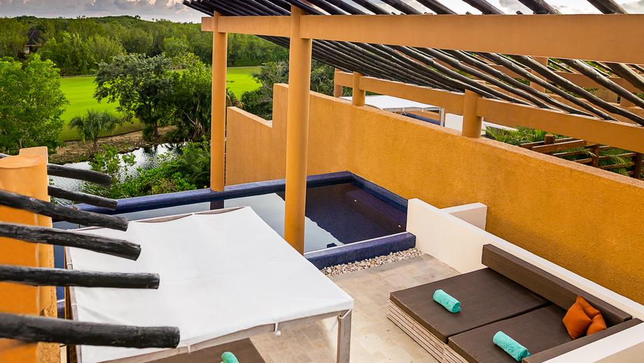 Banyan Tree Mexico Mayakoba Gallery Family Residence Pool Terrace view